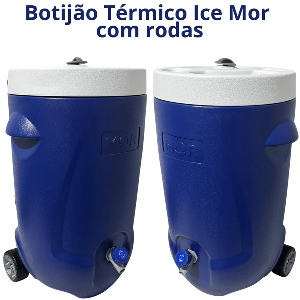 Galão Botijão Cooler Térmico Ice Mor 20 L Rodas Igloo Colema