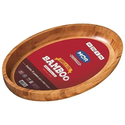 Gamela Para Churrasco De Bamboo Saladeira Oval 41x27 - Mor