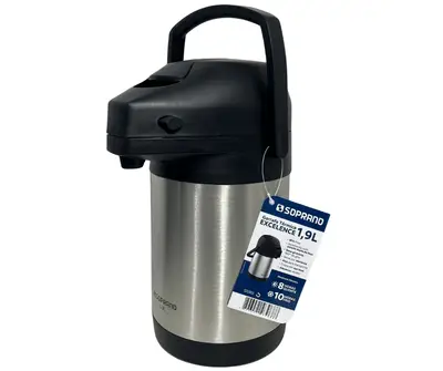 Garrafa Termica Pressão Inox Soprano Excelence 1,9 Lt