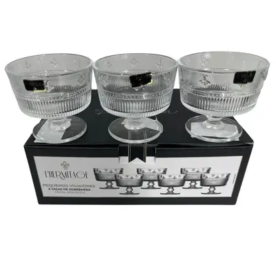 Jogo 6 Taça Cristal Para Sobremesa L'hermitage 190ml Voador