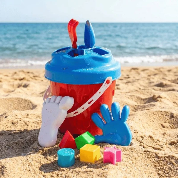 Kit Baldinho De Praia Areia Brinquedo Didático RB27