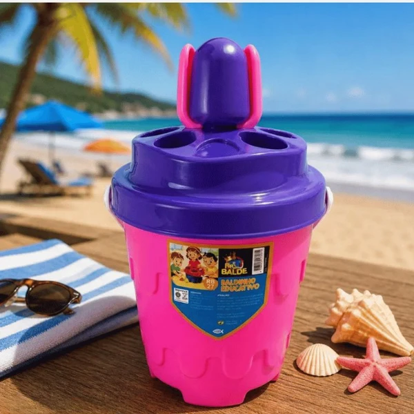 Kit Baldinho De Praia Areia Brinquedo Didático RB27