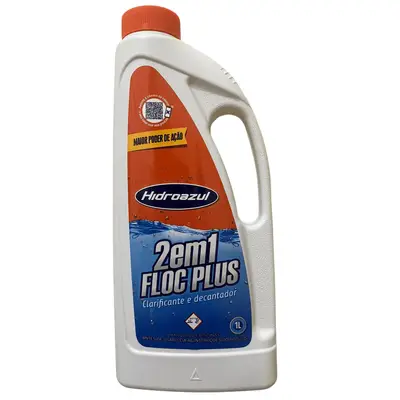 Kit Floc Plus 2x1 Clarificante Algicida Manut Hidroazul 1 Lt