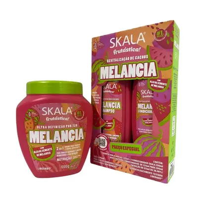 Kit Skala Creme 01 kg Melancia + Shampoo + Condicionador