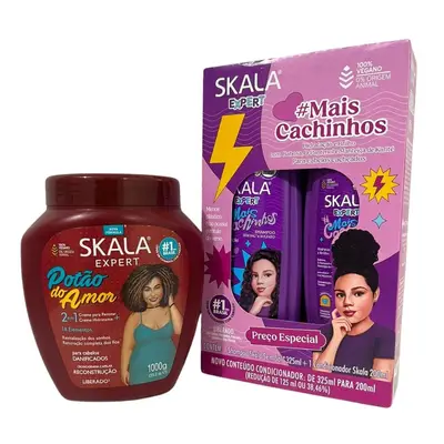 Kit Skala Creme 01 kg Potão do Amor + Shampoo + Condicionador
