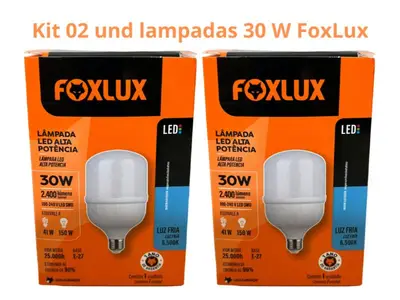 Lampada Led Bulbo 30w 6500 K Foxlux Bivolt Kit 02 Und