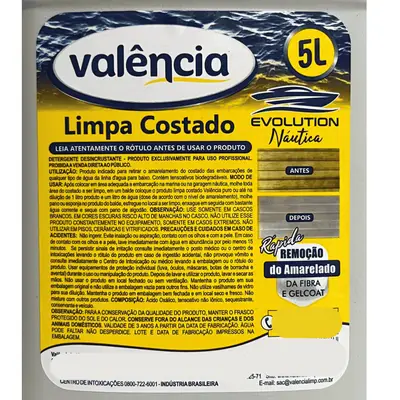 Limpa Costado Amarelado Lancha Barco Jet Sky 5 Lt Valencia