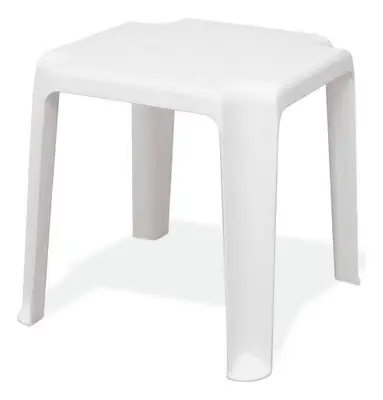 Mesa Plastica Monobloco De Apoio Pituba Branca Tramontina