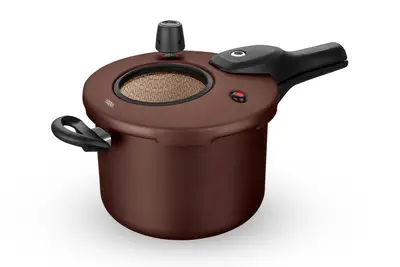 Mta 9195 Panela De Pressão Antiaderente Com Visor Chocolate 4,5l