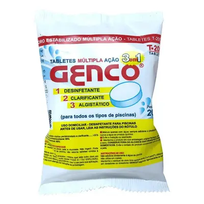 Pastilha Genco 200 Gr Cloro Estabilizado Multiacao 3x1 Und