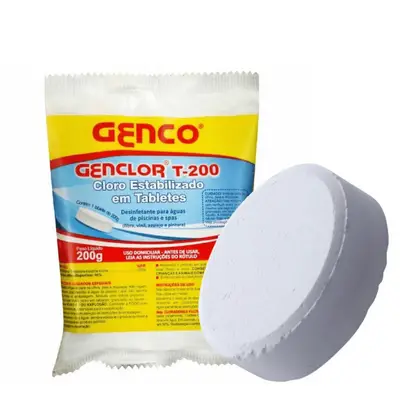 Pastilha Tabletes Cloro Estabilizado Genclor T-200 Genco