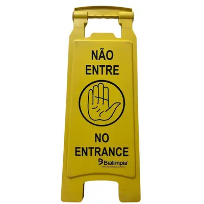 Placa De Sinalização Não Entre Bralimpia