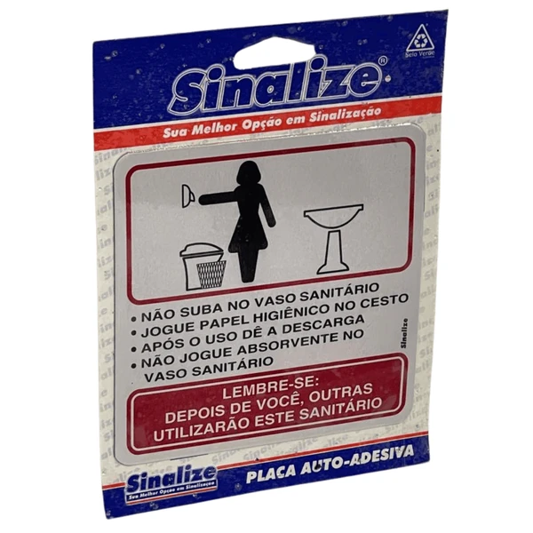 Placa de Alumínio Sinalize para Sanitário Feminino 12x12cm