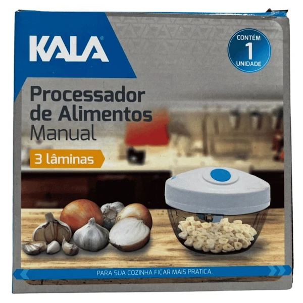 Processador Triturador Alimentos Manual 3 Lâm 500ml Kala