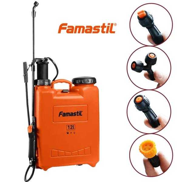 Pulverizador Aspersor Costal 12l 4 Bicos Famastil Manual