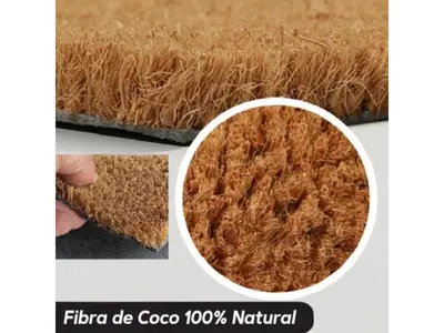 Tapete Fibra De Coco Porta Entrada Antiderrapante Kapazi 75