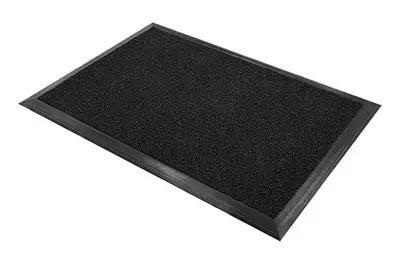 Tapete Sanitizante Kapazi Preto Com Borda 5cm 90 X 130cm