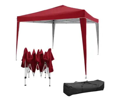 Tenda Gazebo Dobrável 3x3 Sanf Praia Jardim Campo Verme Kala