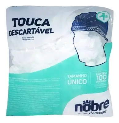 Touca Descártavel Sanfonada Pct C/100 Unidades Nobre Goedert
