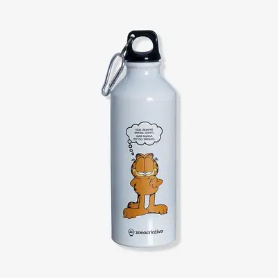 Garrafa de Alumínio com Mosquetão Garfield 500ml