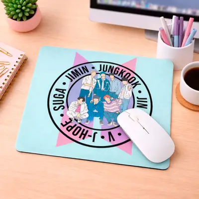 Mousepad BTS Integrantes Azul