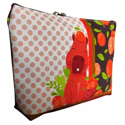 Nécessaire Slim Basic Capivara Laranjas