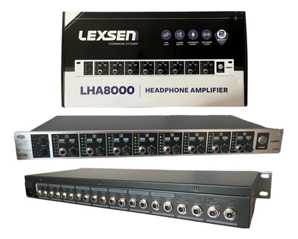 Amplificador Fones Ouvido LHA8000 Lexsen 8 Canais PowerPlay