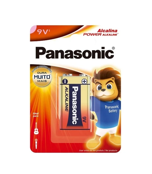 Bateria 9V Alcalina Panasonic