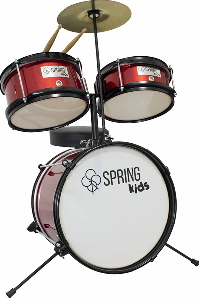 Bateria Infantil Musical Spring Kids SPK15-VM Vermelha