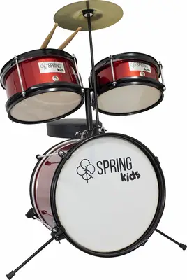 Bateria Infantil Musical Spring Kids SPK15-VM Vermelha