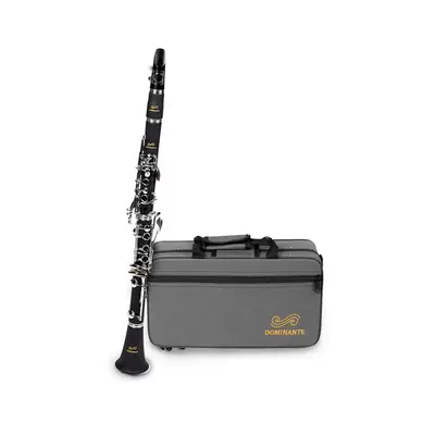 Clarinete Baquelite Em Bb Com 17 Chaves Prateadas - Dominante
