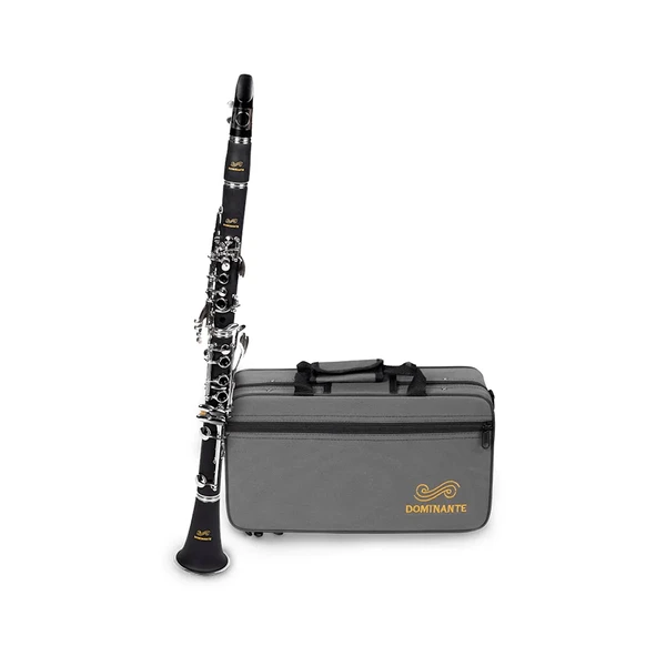 Clarinete Baquelite Em Bb Com 17 Chaves Prateadas - Dominante