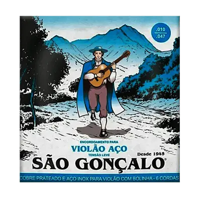 Encordoamento Violão Aço 010 São Gonçalo