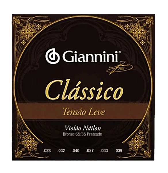 Encordoamento Violão Nylon Tensão Leve Clássico Giannini