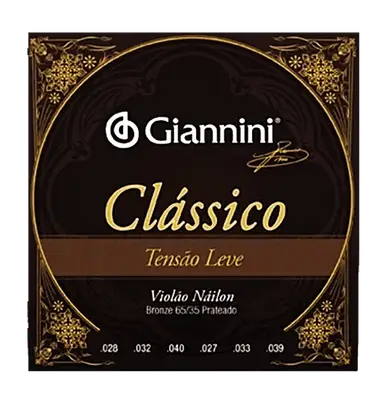 Encordoamento Violão Nylon Tensão Leve Clássico Giannini