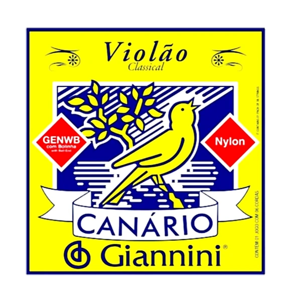 Encordoamento Violão Nylon Tensão Média Canário Giannini