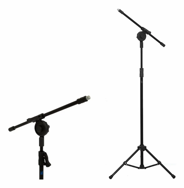 Pedestal Girafa para Microfone c/ pés dobráveis Visão Musical preto