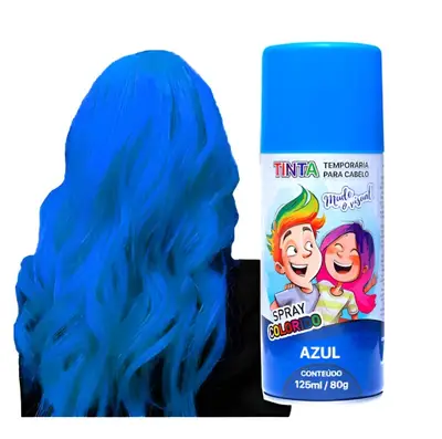 TINTA TEMPORARIA DE CABELO  - 150ML, 80G - AZUL -