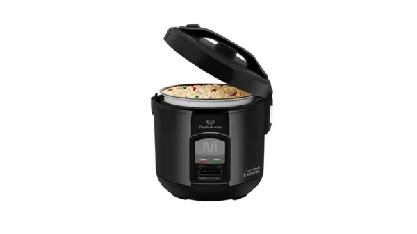 PANELA DE ARROZ MULTILASER 5 XÍCARAS 400W GO004 PRETA
