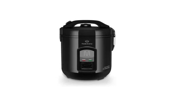 PANELA DE ARROZ MULTILASER 5 XÍCARAS 400W GO004 PRETA