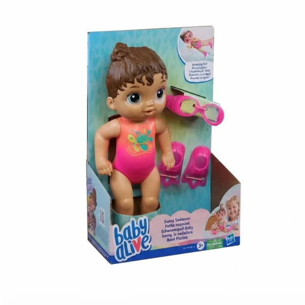 BONECA BABY ALIVE BEBÊ PISCINA MORENA HASBRO