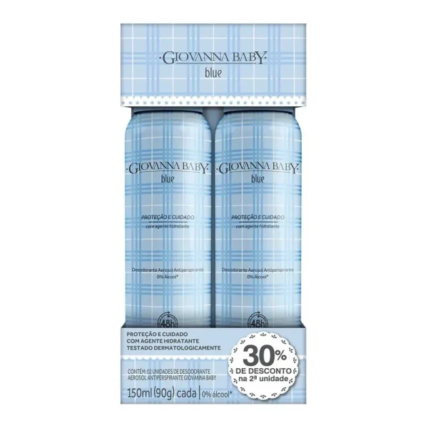 KIT GIOVANNA BABY BLUE COM 2 DESODORANTES SPRAY