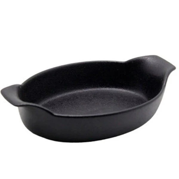 TRAVESSA OVAL DE CERÂMICA 1,4L PRETA FULL FIT