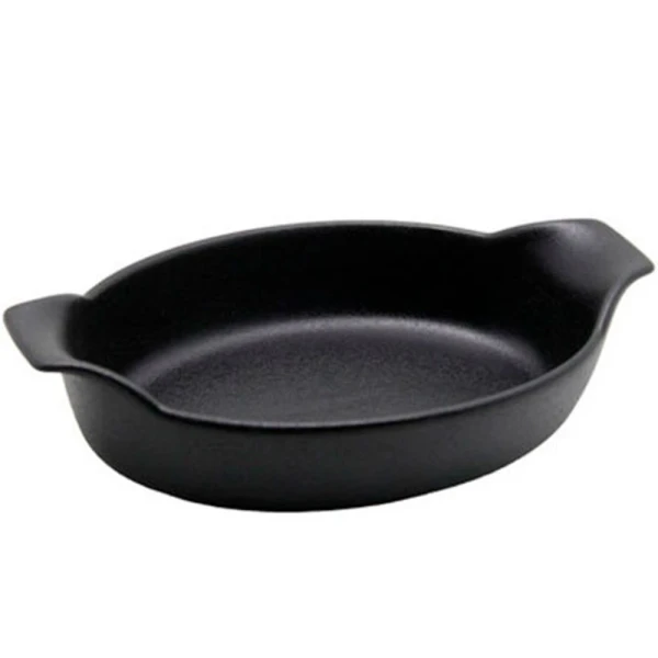TRAVESSA OVAL DE CERÂMICA 1,6L PRETA FULL FIT