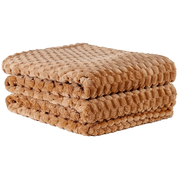 Cobertor Queen Marshmallow Manta Flannel Ultrasoft - Caramelo