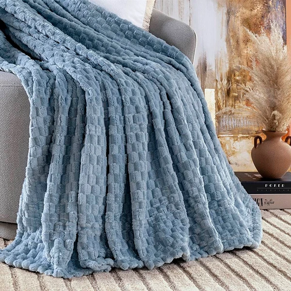 Cobertor Queen Marshmallow Manta Flannel Ultrasoft - Mirtilo