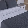 Cobre Leito Casal Padrão Cristal 200 Fios 3 Peças - Grafite - Hipercal 100% Poliéster