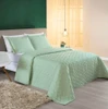 Cobre Leito King Agata Bordado Micropercal 200 Fios 3 Peças - Verde