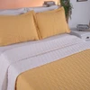 Cobre Leito King Cristal HiPercal 200 Fios 3 Peças - Amarelo - 100% Poliéster