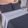 Cobre Leito King Cristal HiPercal 200 Fios 3 Peças - Grafite - 100% Poliéster